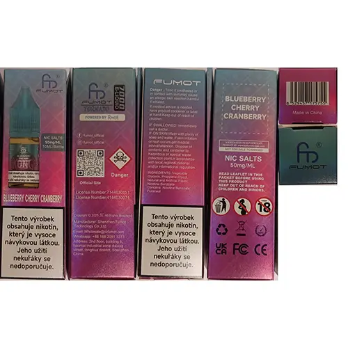 Photo de l’avis officiel: FUMOT® NIC SALTS Cartouche de cigarette électronique — risque: Risque chimique