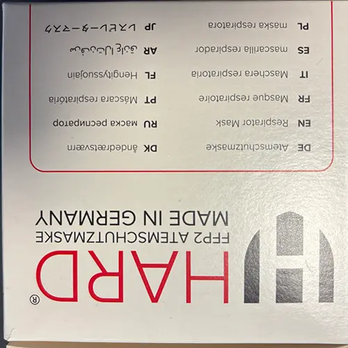Foto do aviso oficial: HARD FFP2 NR RESPIRATOR MASK Máscara de filtro de partículas — risco: Risco para a saúde / outro