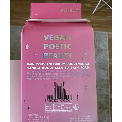 Photo de l’avis officiel: inuwet Vegan Poetic Beauty Mousse de bain — risque: Risque chimique