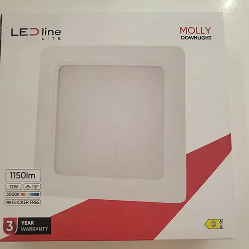 Foto do aviso oficial: LED line LITE MOLLY downlight Luz fixa — risco: Choque elétrico