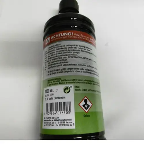 Photo de l’avis officiel: Klarol - Lampenöl Huile de lampe — risque: Risque chimique