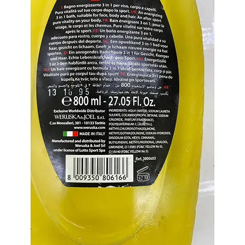Foto dell’avviso ufficiale: Lotto Energy Hair &amp; Body Lavaggio di capelli e corpo — rischio: Rischio chimico