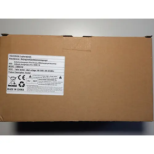 Photo from the official notice: Euphoriajinshi Table socket power socket hub — electric shock risk