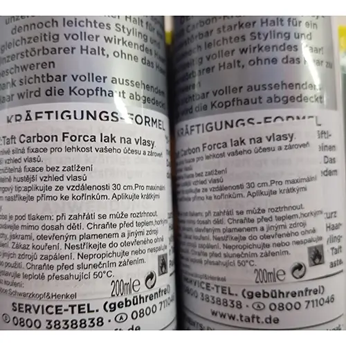 Photo de l’avis officiel: Schwarzkopf CARBON CRAFT Spray capillaire — risque: Risque chimique