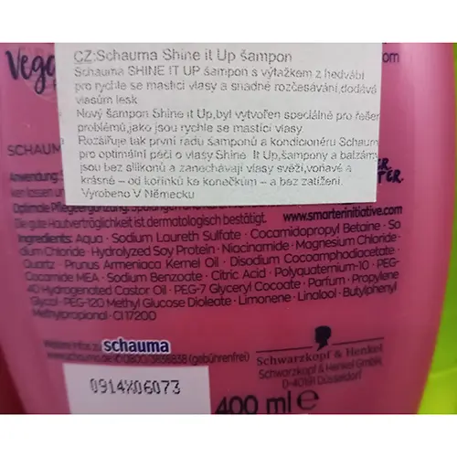 Photo de l’avis officiel: Schwarzkopf Shine it Up! Shampooing — risque: Risque chimique
