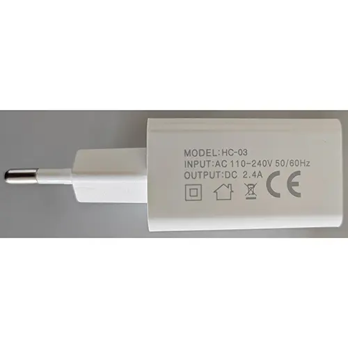 Foto do aviso oficial: EZRA Home charger Adaptador de viagem — risco: Choque elétrico