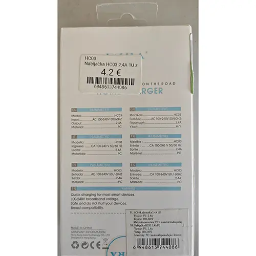 Foto do aviso oficial: EZRA Home charger Adaptador de viagem — risco: Choque elétrico