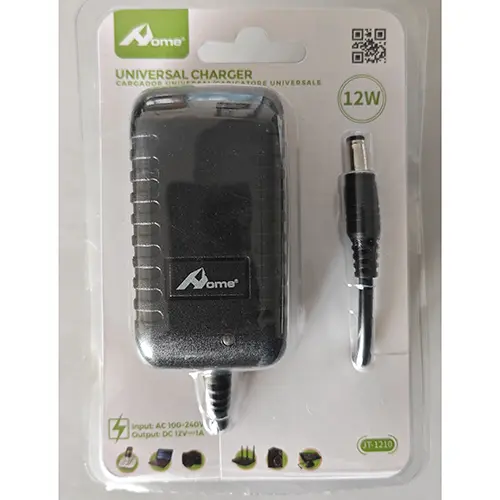 Foto do aviso oficial: Home® UNIVERSAL CHARGER Adaptador — risco: Choque elétrico