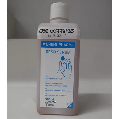 Photo de l’avis officiel: DESO SCRUB Antiseptique — risque: Risque microbiologique