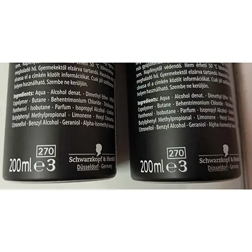 Photo de l’avis officiel: syoss AIR DRY VOLUME Mousse capillaire — risque: Risque chimique
