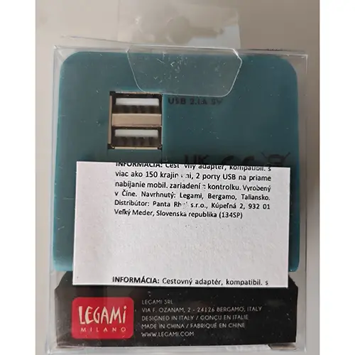 Photo de l’avis officiel: LEGAMI Universal travel adapter Adaptateur de voyage — risque: Choc électrique
