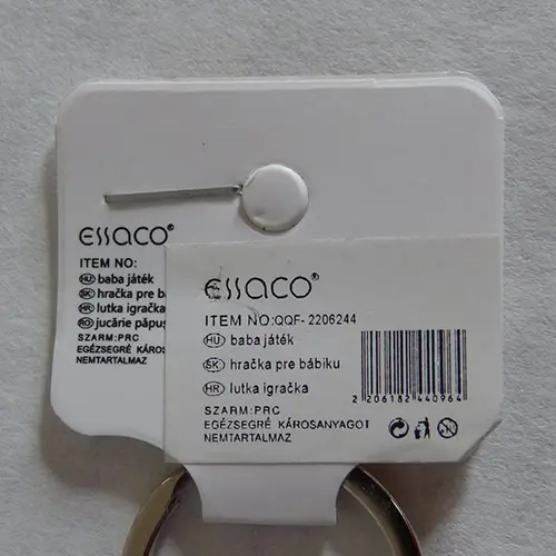 Foto do aviso oficial: essaco baba játék Chaveiro com boneca — risco: Químico