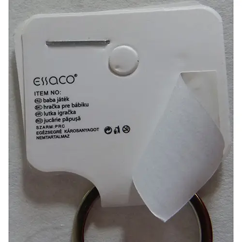 Foto do aviso oficial: essaco baba játék Chaveiro com boneca — risco: Químico