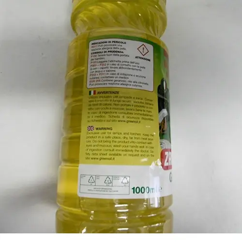 Foto dell’avviso ufficiale: ZANZALA Ollio Per Torce alla Citronella Olio della lampada — rischio: Rischio chimico