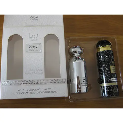 Foto uit de officiële melding: Zoya Collection Vanille &amp; Patchouli Set Parfum en deodorant set — risico: Chemische risico's