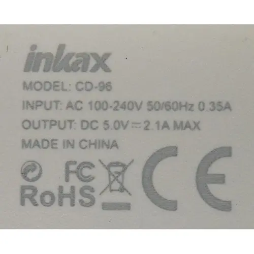 Foto do aviso oficial: INKAX PORTABLE AND COMPACT POWER ADAPTER Carregador USB — risco: Choque elétrico