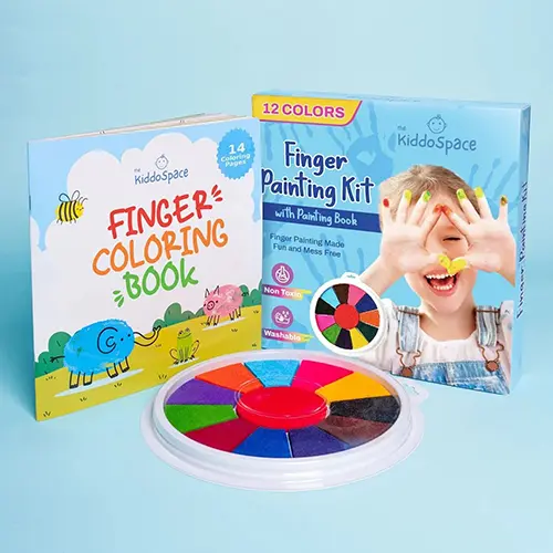 Photo de l’avis officiel: The KiddoSpace Finger Painting Kit Kit de peinture au doigt — risque: Risque chimique