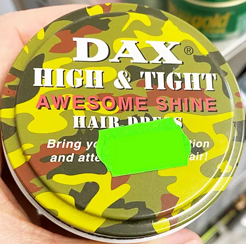 Foto dell’avviso ufficiale: DAX High &amp; Tight Awesome Shine Hair Wax Cera per capelli — rischio: Rischio chimico