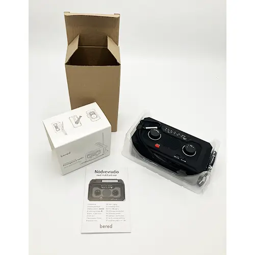 Foto aus der offiziellen Meldung: Bered Multifunctional emergency radio Notfunk — Risiko: Umwelt