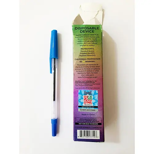Photo de l’avis officiel: FUMOT® RandM Tornado 10000 Cigarette électronique jetable — risque: Risque chimique