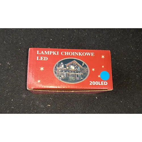 Foto do aviso oficial: Lampki choinkowe led Corrente de iluminação — risco: Choque elétrico (SR/03132/25)