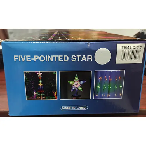 Photo de l’avis officiel: FIVE-POINTED STAR Chaîne d'éclairage — risque: Choc électrique (SR/03143/25)