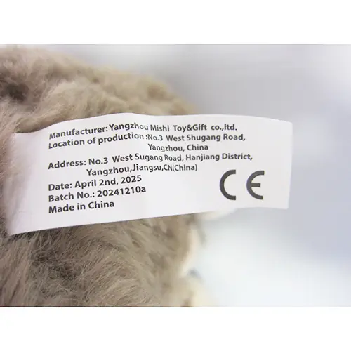 Foto do aviso oficial: Faultier Brinquedo macio — risco: Engasgamento