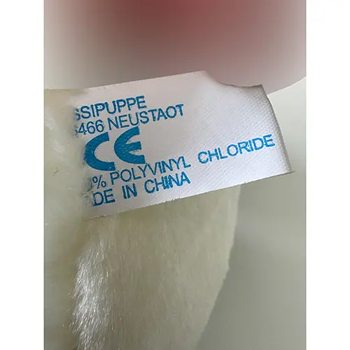 Photo from the official notice: Panda plush toy Plüschtier Panda soft toy — choking risk