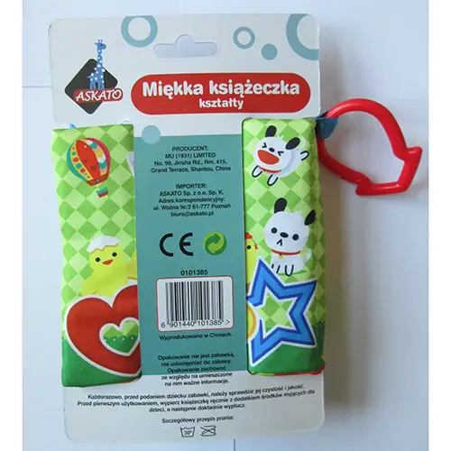 Foto do aviso oficial: Askato Miekka ksiazeczka ksztalty Livro de brinquedos de tecido — risco: Engasgamento