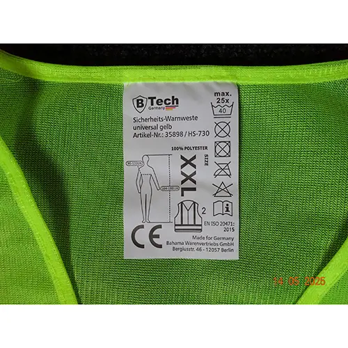 Photo de l’avis officiel: B-Tech Gilet de sécurité — risque: Blessures