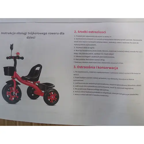 Photo de l’avis officiel: Baby Pastel Tricycle — risque: Coincement & Blessures