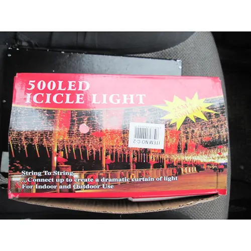 Photo de l’avis officiel: 500 LED ICICLE 25M+500LED Chaîne d'éclairage — risque: Choc électrique