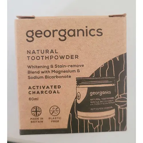 Photo from the official notice: Georganics Natural Toothpowder, Activated Charcoal tooth powder — microbiological risk