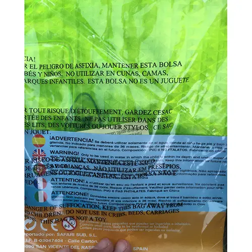 Foto dell’avviso ufficiale: Safari Beach Brazalete enrollable neón. Roll-up neon armbands Braccialetti gonfiabili — rischio: Annegamento