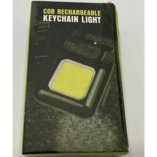 Photo from the official notice: COB Rechargeable Keychain Light — environment risk