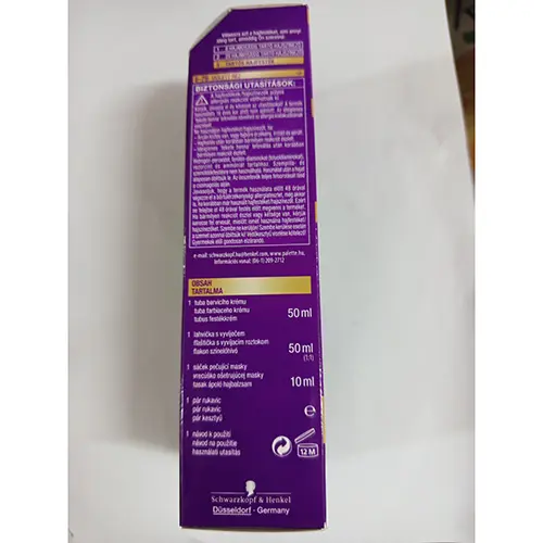 Foto dell’avviso ufficiale: Schwarzkopf Palette INTENSIVE COLOR CREME LONG-LASTING INTENSITY, PERMANENT, 3x CARE, 6-79 Tintura per capelli — rischio: Rischio chimico