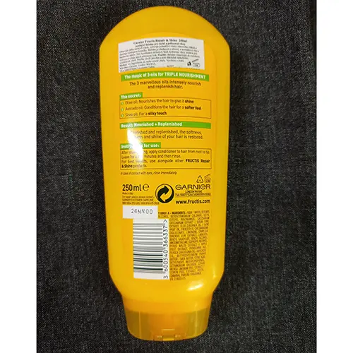 Foto dell’avviso ufficiale: GARNIER Fructis REPAIR &amp; SHINE Balsamo per capelli — rischio: Rischio chimico
