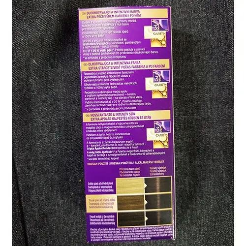 Foto aus der offiziellen Meldung: Schwarzkopf Palette INTENSIVE COLOR CREME Haarfärbemittel — Risiko: Chemikalie (SR/03259/25)