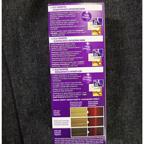 Foto aus der offiziellen Meldung: Schwarzkopf Palette INTENSIVE COLOR CREME Haarfärbemittel — Risiko: Chemikalie (SR/03258/25)
