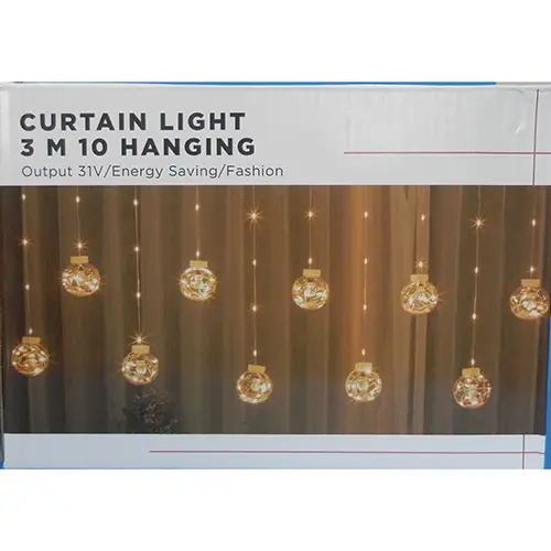 Foto do aviso oficial: CURTAIN LIGHT 3 M 10 HANGING Corrente de iluminação — risco: Choque elétrico (SR/03324/25)