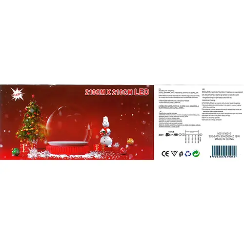 Photo de l’avis officiel: 210CM X 210CM LED Chaîne d'éclairage — risque: Choc électrique
