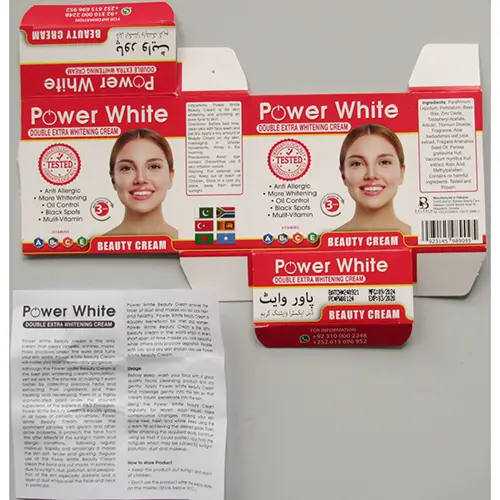Foto do aviso oficial: Power White DOUBLE EXTRA WHITENING CREAM Creme para clarear a pele — risco: Químico