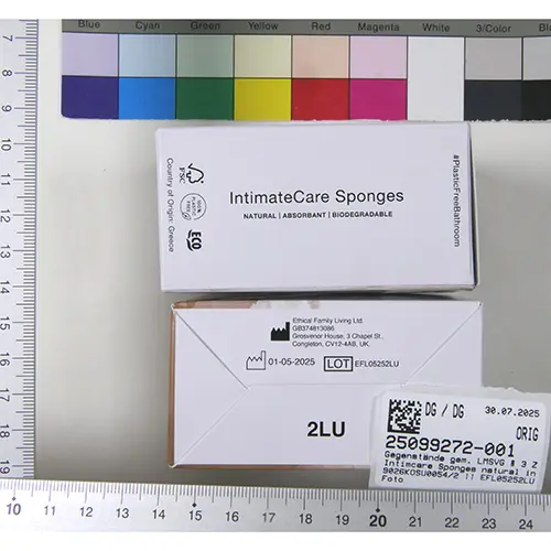 Foto dell’avviso ufficiale: natural intimacy Intimcare Sponges Spugne per la cura intima — rischio: Rischio per la salute / altro