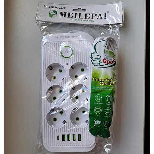 Foto do aviso oficial: Meilepai / facaio SOCKET Chumbo da extensão — risco: Choque elétrico