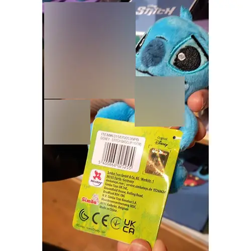Photo de l’avis officiel: Simba Toys Disney Stitch bagclip Porte-clés — risque: Étouffement