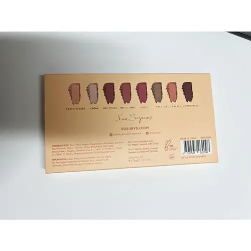 Foto dell’avviso ufficiale: SOSU Cosmetics Peach Dreams Tavolozza degli ombretti — rischio: Rischio chimico