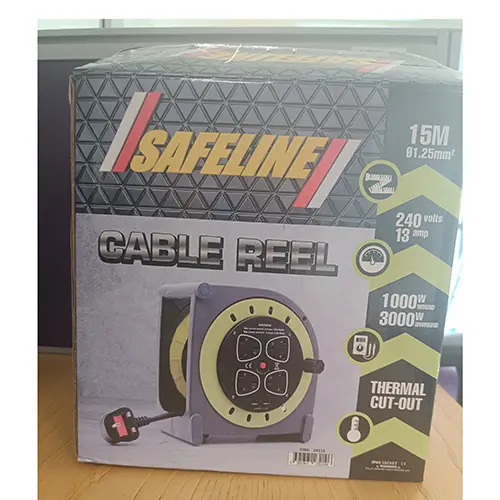 Photo de l’avis officiel: SAFELINE Cable Reel Bobine de câble — risque: Choc électrique