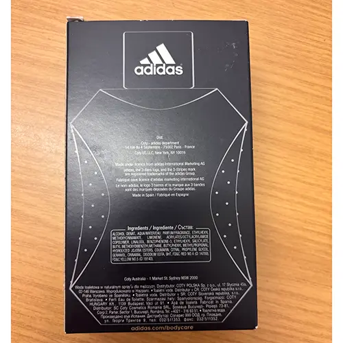 Photo de l’avis officiel: Adidas Victory League Eau de toilette — risque: Risque chimique (SR/03413/25)