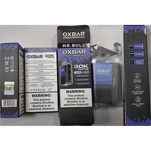 Photo de l’avis officiel: OXBAR MAGIC MAZE 2.0 Cigarette électronique jetable — risque: Risque chimique (SR/03428/25)