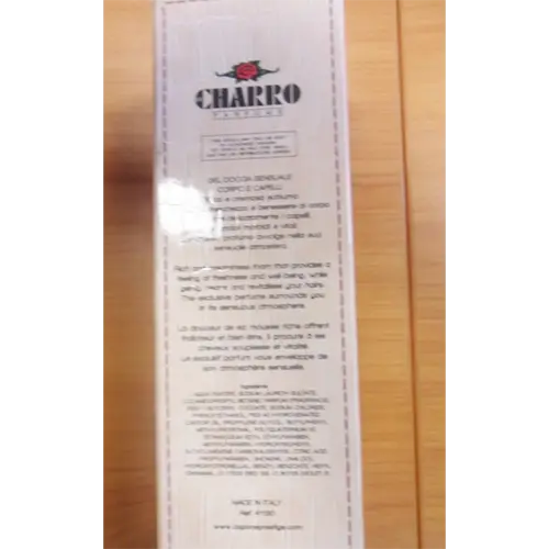 Photo de l’avis officiel: Charro Charro For Woman Gel douche — risque: Risque chimique